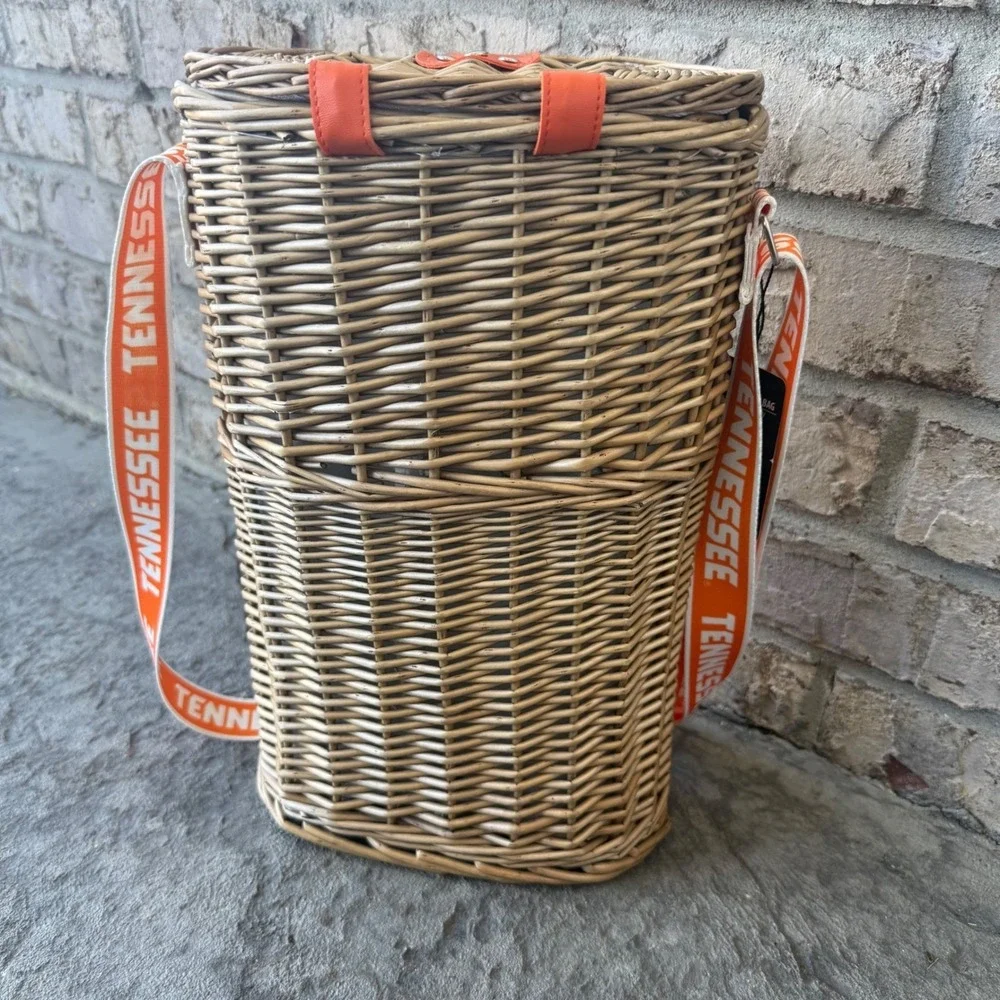 University‎ of Tennessee Wicker Double Wine Cooler Bag Insulated  NCAA NWT